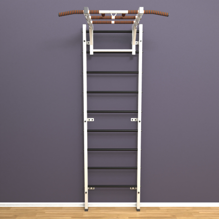 картинка Шведская стенка «LittleSport» White Long черные ступени от магазина Лазалка
