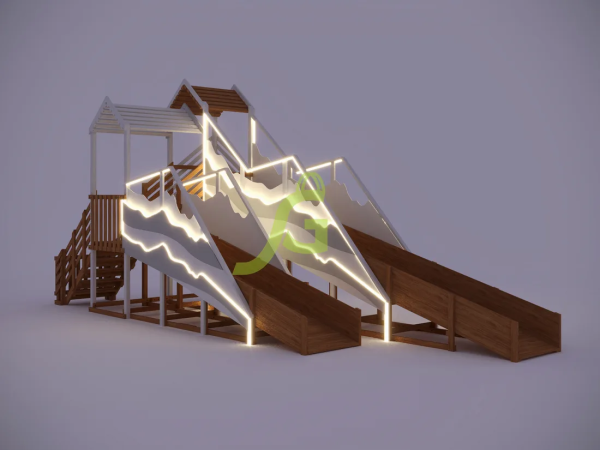 Зимняя горка "IgraGrad Snow Fox", скат 8+5 м мод.2