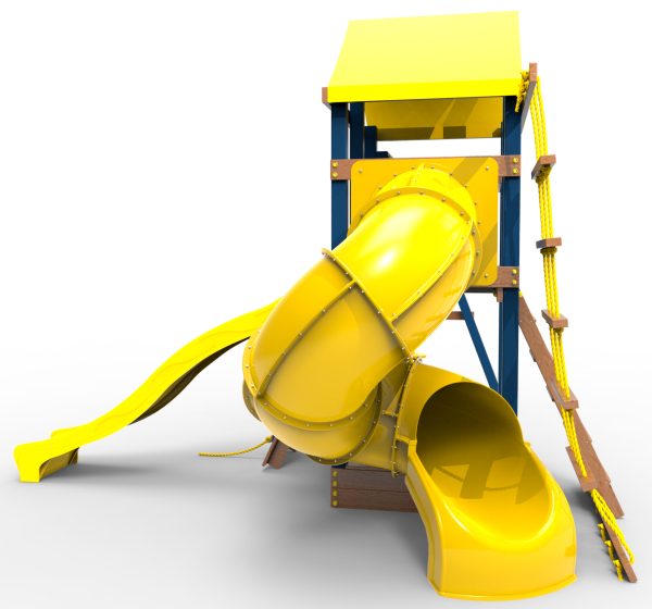 картинка Детская игровая площадка Пикник  "Элит" с винтовой трубой (синий) от магазина Лазалка