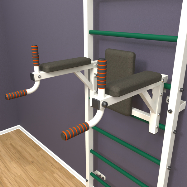 Шведская стенка «LittleSport» White Pull-Up 2.0 зеленые ступени