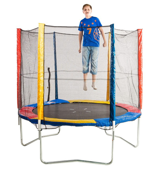 Батут с сеткой "Trampoline" multicolour диаметр 300см