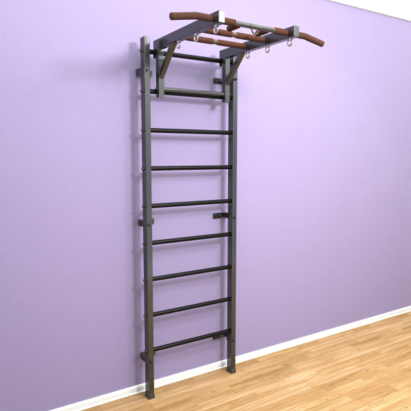 картинка Шведская стенка «LittleSport» Graphite Long черные ступени от магазина Лазалка