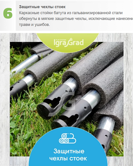 Батут с защитной сеткой IgraGrad Premium 244 см (8ft)