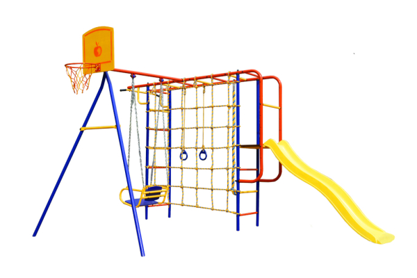 Детский спортивный комплекс для дачи  "Пионер Шапито" ЦК2м  с сетью и горкой 1,7
