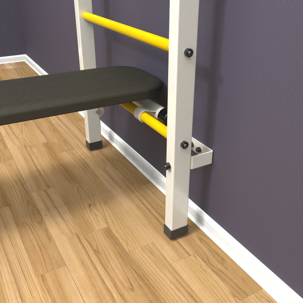 картинка Шведская стенка «LittleSport» White Pull-Up 3.0 желтые ступени от магазина Лазалка