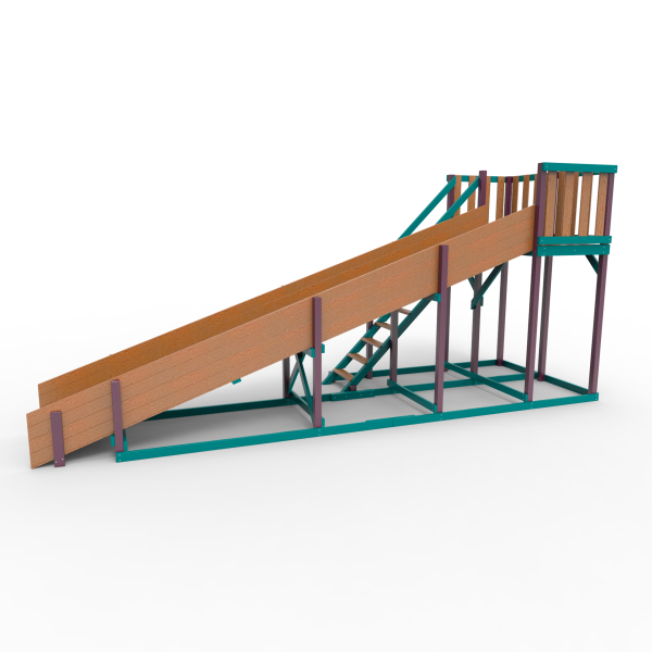 Детская площадка - деревянная горка Пикник "Зима №3" Лила